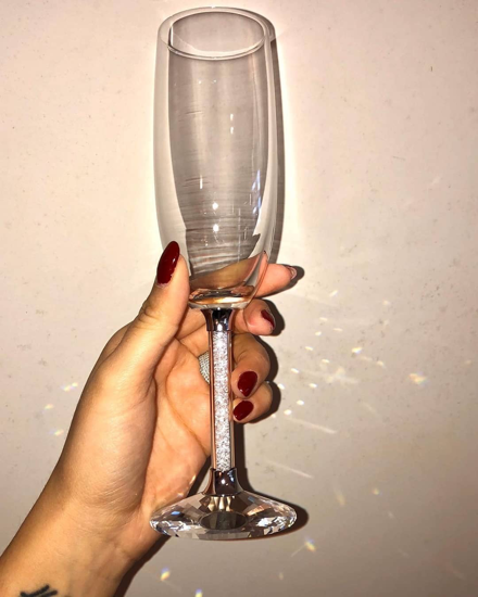 Flute champagne coppia di bicchieri calici di vetro cristallo