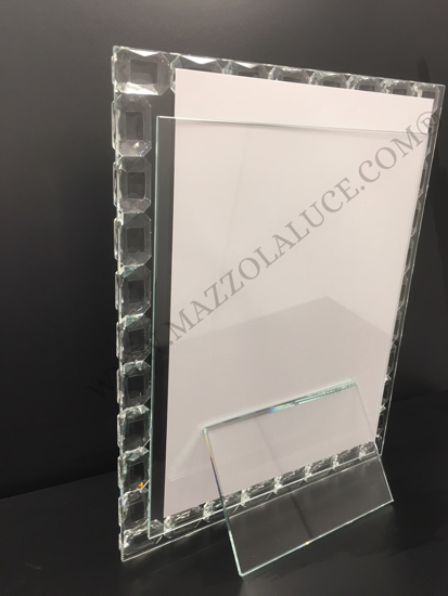 Cornice portafoto da tavolo 25x29 di vetro cristallo trasparente