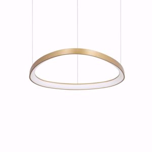 Ideal lux gemini sp d061 ottone lampadario moderno led 48w 3000k