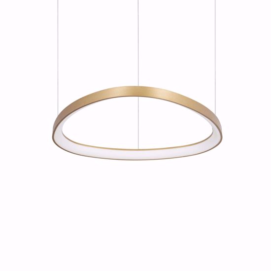 Ideal lux gemini sp d061 ottone lampadario moderno led 48w 3000k