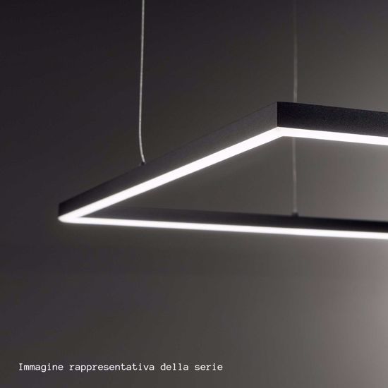 Ideal lux oracle slim sp d070 square lampadario bianco per soggiorno led 41w 3000k
