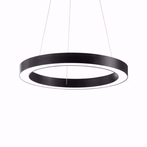 Oracle sp d70 ideal lux grande lampadario tondo nero led 3000k 35w per ufficio