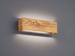 Applique di legno rettangolare luce biemissione led dimmerabile 13,5w 3000k