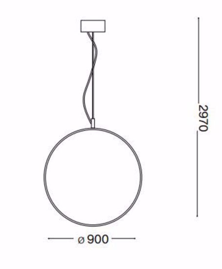 Lampadario cerchio ideal lux circus sospensione bianca led 40w 3000k