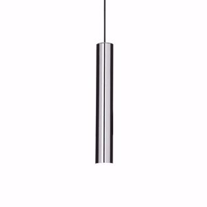 Lampadario pendente luce per isola cucina cilindro cromato lucido