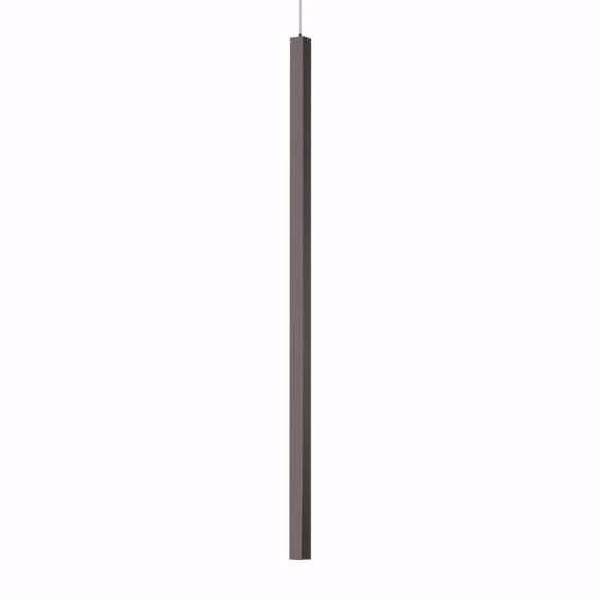 Ideal lux ultrathin lampadario pendente nero quadrato led 3000k 11,5w 100cm