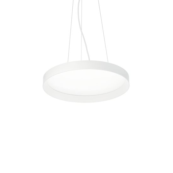 Ideal lux fly lampada moderna a sospensione rotonda per ingresso led 18w 3000k