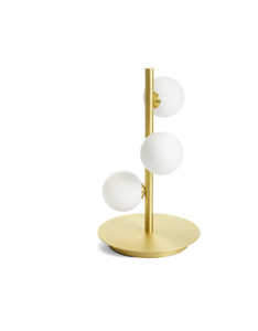 Miloox pomi lampada da tavolo elegante tre sfere vetro metallo oro