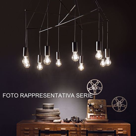 Pop nero ideal lux lampadario a sospensione per soggiorno sei luci