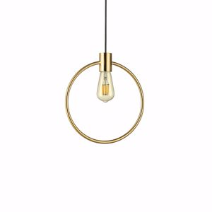 Abc ideal lux  round lampadario pendente cerchio ottone oro per ingresso