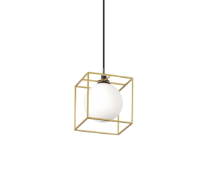 Lingotto ideal lux lampadario per comodini camera da letto cubo oro ottone
