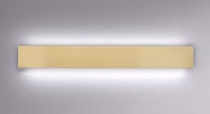 Applique led rettangolare oro moderna luce biemissione 60cm 20w 3000k ip44