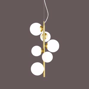 Perlage sp6 ideal lux lampadario a sospensione bianco oro