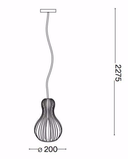 Citrus ideal lux lampada a sospensione legno naturale