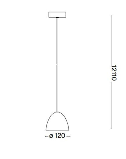 Oil-4 ideal lux lampada a sospensione cemento decentramento cavo 12mt