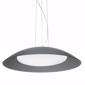 Lena ideal lux lampadario per cucina disco doppio vetro grigio bianco