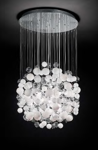 Ideal lux bollicine sp14 lampadario moderno per salotto sfere vetro bianco