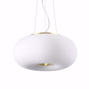 Arizona ideal lux lampadario per camera da letto sfera vetro con rigature