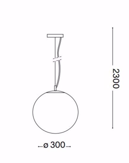 Ideal lux mapa fade sospensione singola sfera fume&apos; 30cm per penisola