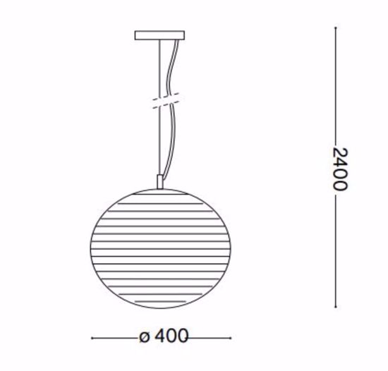 Ideal lux mapa riga sospensione sfera boccia di vetro bianco 40cm