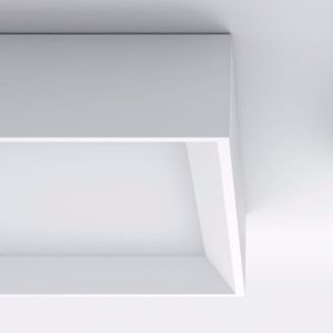 Plafoniera moderna led 33w 3000k quadrata bianca luminosa