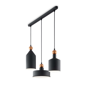 Ideal lux triade sp3 lampadario antracite