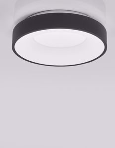 Plafoniera cerchio nera rotonda moderna per cucina led dimmerabile 30w 3000k 38cm