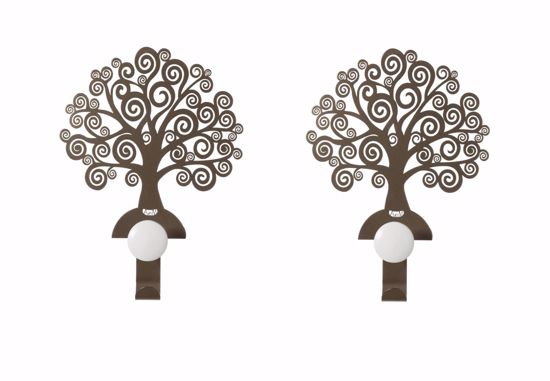 Due appendiabiti da parete colore bronzo albero della vita