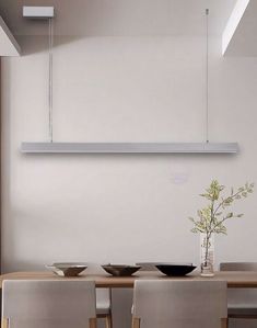 Vivida segmento lampadario orizzontale titanio per cucina led 40w tricolor