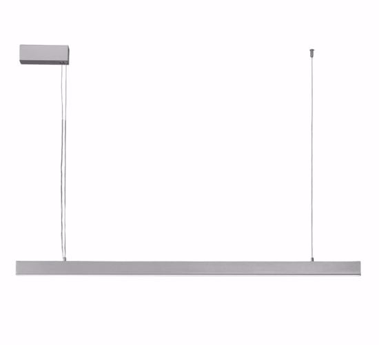 Vivida segmento lampadario orizzontale titanio per cucina led 40w tricolor