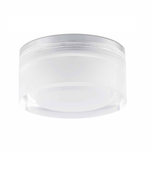 Faretto da incasso led rotondo per soffitto bagno doccia 4w 3000k ip44