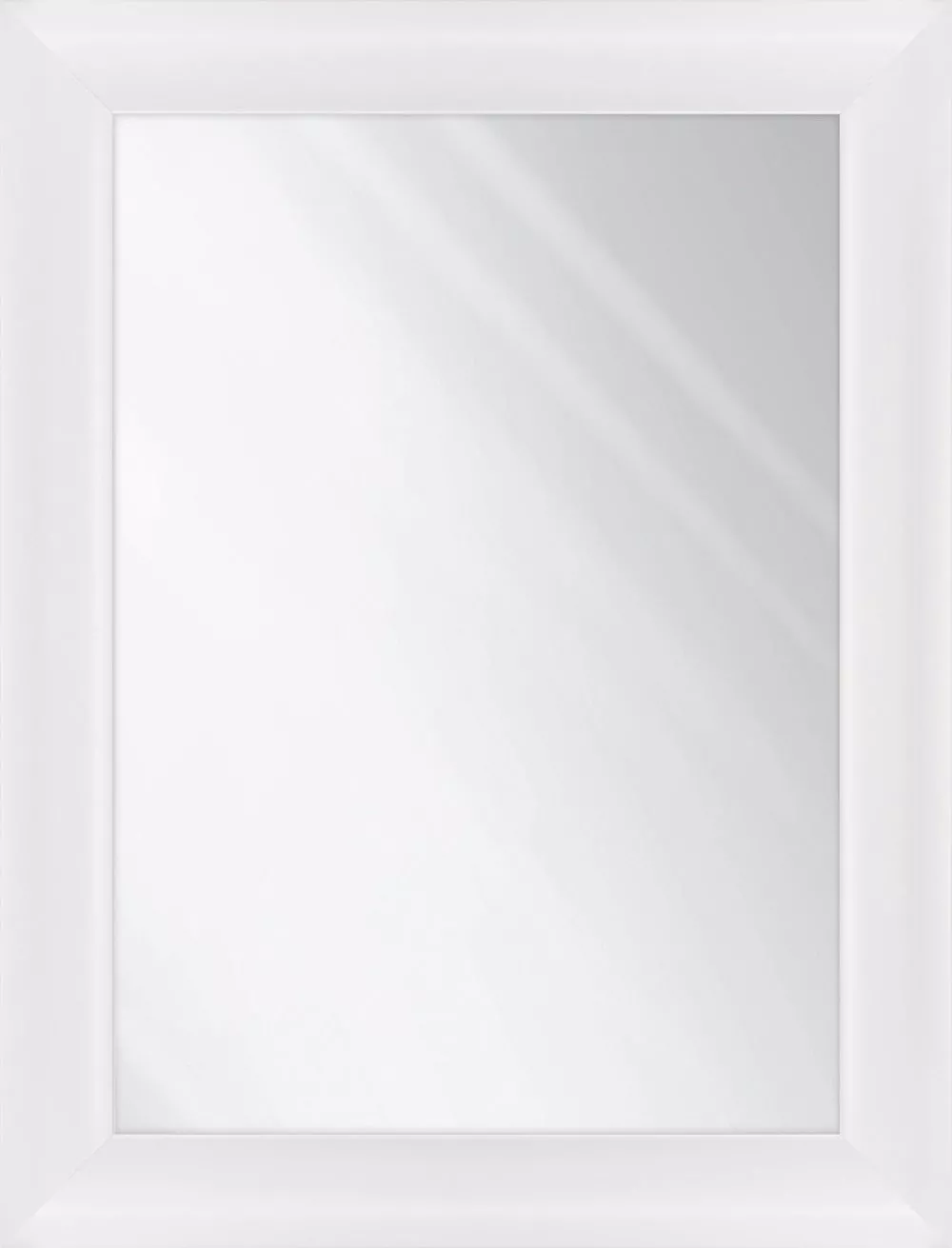 Specchio da parete moderno rettangolare 50x70 cornice bianca - 7116