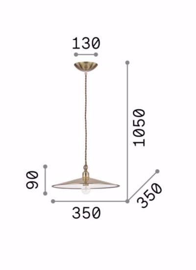 Cantina ideal lux lampadario pendente per cucina rustico rame