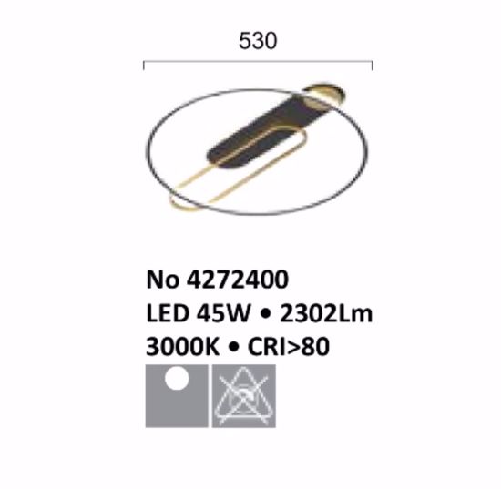 Plafoniera nero oro led 3000k per soggiorno design moderna