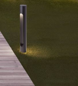 Lampione nero paletto moderno led 10w 3000k ip65 per esterno giardino