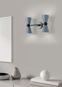 Lampada da parete moderna per interno grigio miloox graal