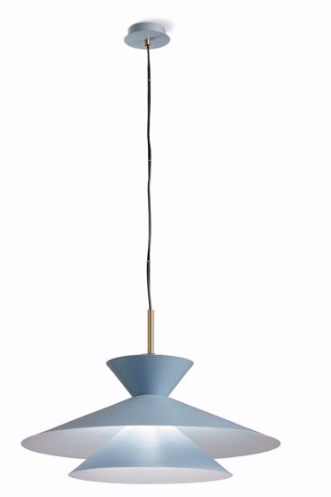 Lampada a sospensione celeste design moderno per cucina sforzin miloox kim