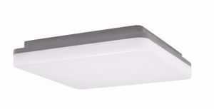 Plafoniera per esterno quadrata ip54 grigio scuro 24w 3000k