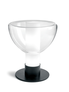 Miloox plato lampada da tavolo nera moderna dimmerabile vetro bicolore