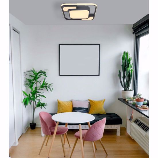 Plafoniera design moderna per soggiorno antracite led 30w 3000k