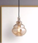 Adone miloox lampada a sospensione design moderno vetro miele da soggiorno