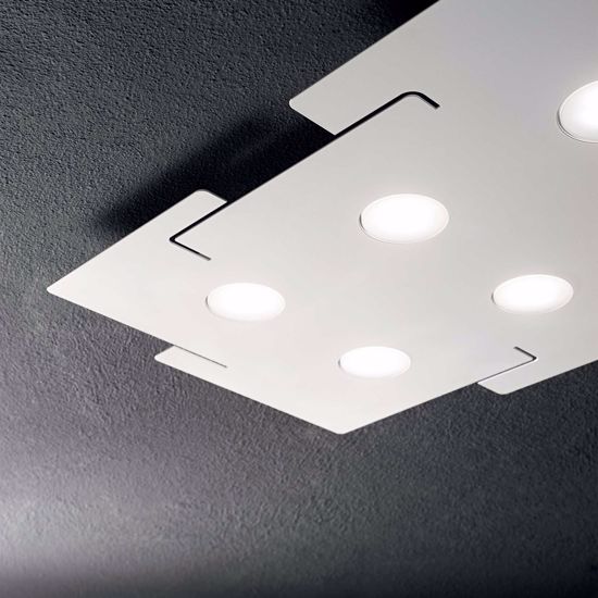 Totem pl3 ideal lux plafoniera moderna squadrata per cucina tre luci