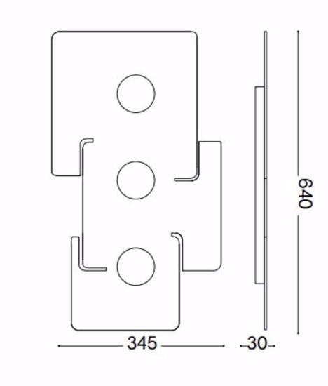 Totem pl3 ideal lux plafoniera moderna squadrata per cucina tre luci