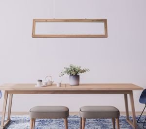 Lampadario di legno a sospensione in legno per tavolo soggiorno
