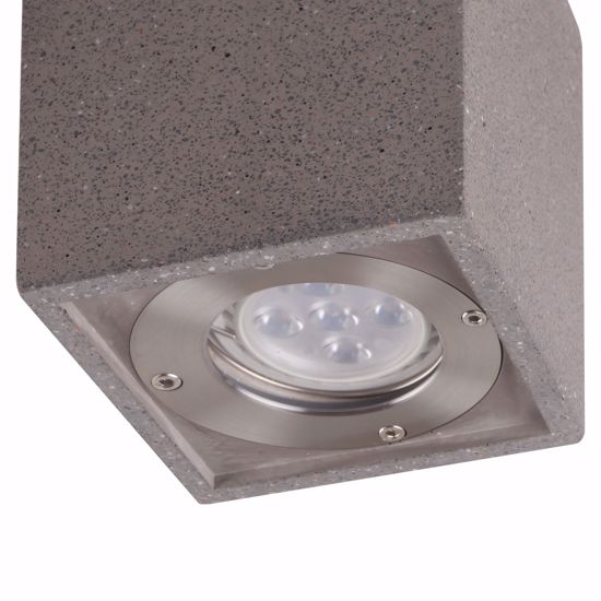 Faretto da soffitto in cemento per esterno ip65 cubo quadrato gu10