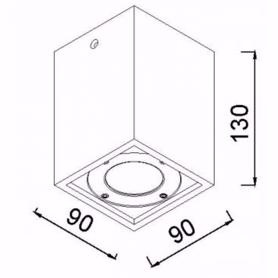 Faretto da soffitto in cemento per esterno ip65 cubo quadrato gu10