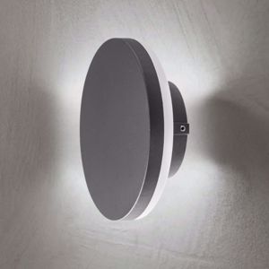 Applique cerchio rotondo per esterno grigio antracite led 9,5w 3000k ip54