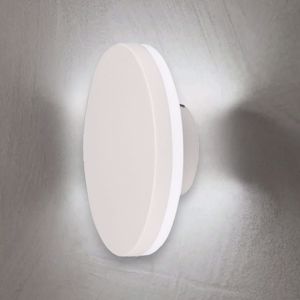 Applique da esterno cerchio rotondo bianco led 9,6w 3000k ip54