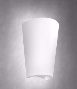 Applique lampada porta pianta da parete per esterno polietilene bianco ip54
