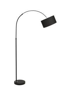 Piantana lampada arco nera paralume orientabile moderna promozione fine scorte